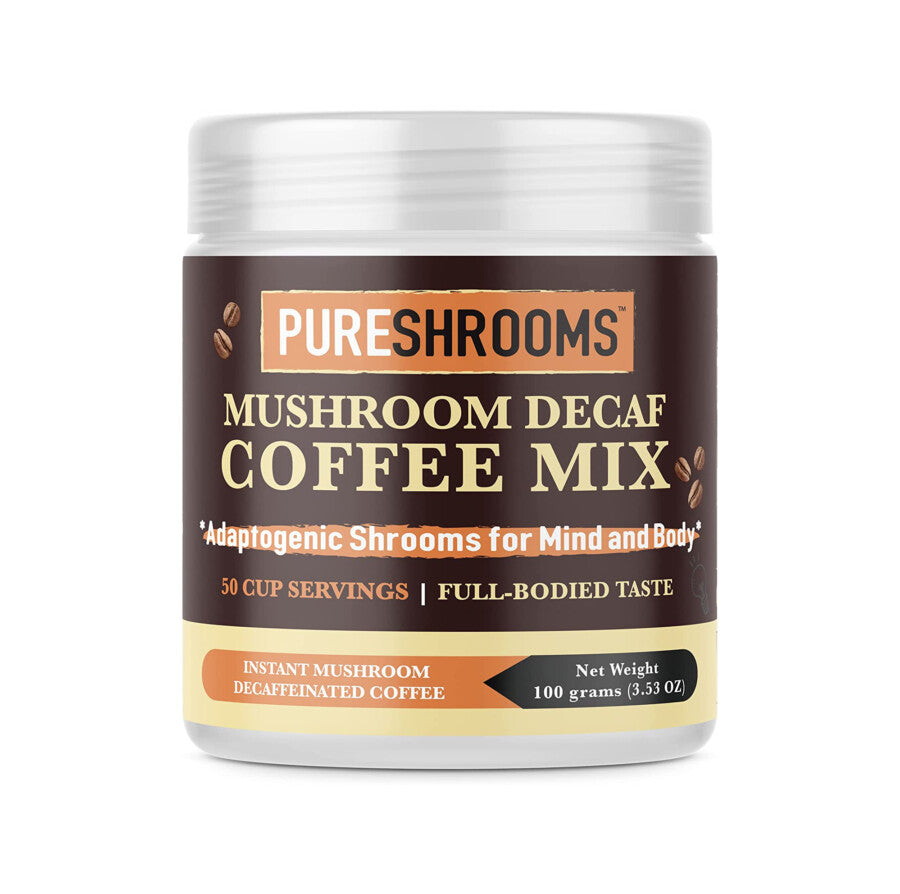 Pure Shrooms Mushroom Coffee Mind & Body Instant Decaf coffee - Lash God