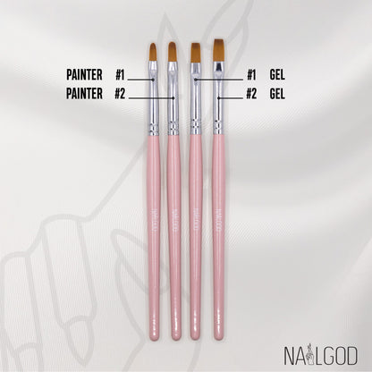 Nailgod Painter#2 Gel Brush - Lash God