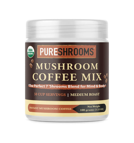 Pure Shrooms Mushroom Coffee Perfect 7 Instant coffee - Lash God